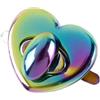 ZHOUXYFDC Serrature Per Borse 20 pezzi Meetee Fibbia a girella in lega a forma di cuore for borse, Fibbie a giro in metallo, Fibbie di chiusura a forma di cuore for borse fai da te(Colored1,10pcs)