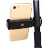 Kisangel Supporto per Cellulare Clip a Serratura Magnetica in Abs Leggero per Selfie Stick, Morsetto Resistente Nero per Uso Esterno e Fissaggio Sicuro
