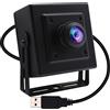 MMlove 480P VGA USB Camera 60FPS 170 Gradi Fisheye Obiettivo grandangolare USB Security Webcam Mini Case in alluminio Webcam con 640x480 Pixel Web Camera per PC/Laptop/Raspberry Pi