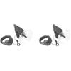 Mealoodiousmusea Set di 2 microfoni parabolici precisi e professionali monoculari per bird watching telescopio ABS a lunga distanza per l'ascolto degli uccelli come mostrato
