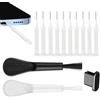 Generic Kit di pulizia per altoparlante per telefono - Set di tappi antipolvere, gadget per la pulizia a punta fine, spazzola per stazione di ricarica resistente, accessorio per rimuovere la lanugine