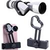 Senermter monoculare HD, telescopio monoculare con supporto per smartphone,Monocoli ad alta definizione per smartphone | Telescopio monoculare tascabile per adulti e bambini per concerti,