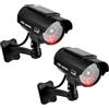 NATEFEMIN Telecamera di sicurezza fittizia CCTV LED lampeggiante luce rossa esterna interna sorveglianza, 2 pezzi