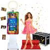 YuuuCooo Magic Mirror Photo Booth con touchscreen da 21,5 pollici, macchina fotografica DSLR portatile, include custodia da viaggio per matrimoni, compleanni, lauree, eventi (luce di riempimento, bianco)