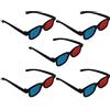 Othmro Occhiali 3D Rosso-Blu Telaio In Plastica Nero Lente In Resina Stile Semplice 3D Film Game Rosso-Ciano Anaglifi 5PCS