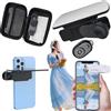 Generic Obiettivo effetto specchio - Clip universale per telefono con telecomando, nuovo specchio regolabile in vetro per smartphone, kit flip posteriore e riflettore selfie compatibile per fotografia di