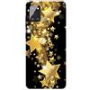MUTOUREN Cover per Samsung Galaxy A71 4G Custodia in Silicone TPU Trasparenti Ultra Sottile Antigraffio Antiurto Protettivo Case con Pellicola Proteggi Schermo, Stelle Scintillanti Dorate