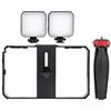 NutriEss YELANGU VLOG Live Teleografia Supporto per la fotografia a doppia luce Stabilizzatore video set gabbia per telefoni cellulari professionale con luce di riempimento per i record di