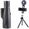 ASQY Telescopio 10-30X50 Cannocchiale Monoculare Potente Monocula Impermeabile Con Treppiede Telescopio Zoom Per Visione Notturna Bassa B