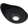 vhbw mirino oculare compatibile con Nikon F100, F3, F3HP, F4, F5, F6, F801 fotocamera, reflex, DSLR - nero, ovale, girabile