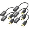 UV-CABLE Adattatore da DisplayPort a HDMI, confezione da 5, cavo adattatore DisplayPort a HDMI, da maschio a femmina, compatibile con computer, monitor, TV, proiettore (5, nero)