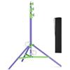 soonpho Heavy Duty Light Stand 280 cm Tutto Metallo Treppiede Stand Carico massimo: 10 kg di pressione dell'aria Buffer Fotografia Light Stand con 1/4 a 3/8 vite adattatore per strobo, anello luce