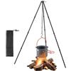 Genérico Cucina con treppiede da campeggio - Cucina con treppiede portatile da campeggio | Supporto da cucina con treppiede per campeggio | Treppiede da cucina per campeggio all'aperto | Treppiede per falò |