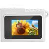 Annadue Mini Fotocamera Portachiavi 1080P Ad Alta Definizione Micro Videocamera retrò Schermo da 1,14 Pollici, Obiettivo Grandangolare da 120° Ideale per Viaggi, attività All'aperto, (SILVER)