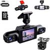 VNDGEOUH Sistema di dash cam for auto a visione completa, telecamera for auto anteriore 4K e posteriore/laterale 1080P con modalità parcheggio, visione notturna con scheda da 32 GB(4 Lens)