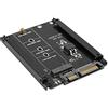 Dpofirs Adattatore M.2 NGFF a SATA, convertitore M.2 NGFF SSD a SATA da 2,5 Pin per WinXP Plug Play ad Alte Prestazioni a 32 cifre/64 cifre Nessun Driver