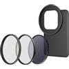Generic Supporto magnetico per telefono con 67 mm CPL ND2-400 1 2 Black Diffusion Supporto universale per fotografia mobile professionale