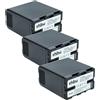vhbw 3x batteria compatibile con Sony PMW-150, PMW-160, PMW-200, PMW-100 videocamera camcorder (5200mAh, 14,8V, Li-Ion) con infochip