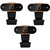 Generic 1/3 pz Pc Camera - fotocamera USB, anello luce USB Webcam con microfono | 1080p messa a fuoco automatica live Broadcast fotocamera | ampio angolo di visione webcam portatile per streaming,