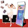 WideMeet Magic Mirror - Fotomatona con touchscreen, mini PC integrato, software, luce LED RGB e valigia di trasporto per eventi e matrimoni (nero, 43 pollici di schermo)