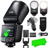 Godox V1 MID S Flash per Sony, Speedlite a Testa Rotonda 55Ws, 650+ Lampi