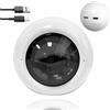 GXGSDM Sfera di cristallo a ultrasuoni 3D, sfera di cristallo con foto digitale, lettore video e foto da 2,7 pollici con display digitale, sfera con display video fai da te, adatta for amici(2 white)