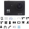 DIGNIFE Action Camera, Nuovo 4K. HD Mini Azione Telecamera, 2,0 Schermo WiFi Teleclow telecomando Telecamera Sport, Telecamere da registrazione del casco impermeabili subacquee(32G Card,Noir)