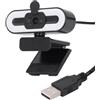 VBESTLIFE Webcam HD 1080P con Microfono Integrato, Webcam USB per Computer HD, Obiettivo Grandangolare da 120°, Plug and Play, per PC Desktop o Computer Portatile