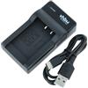 vhbw caricatore USB-C compatibile con Minolta Dimage E40, E50 camera + cavo USB-C + LED