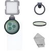 FOTGA Adattatore per filtro obiettivo con filettatura da 67 mm + CPL MC da 67 mm per iPhone 14 15 16 Pro Max Smartphone Cellulare, Cold Shoe per microfono/luce LED, antiscivolo/antigraffio