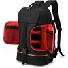 ZHFGJKSO Zaino for fotocamera da esterno di grande capacità, borsa DSLR impermeabile con scomparto for laptop da 15,6 pollici(Red)