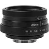 Annadue Obiettivo Grandangolare 25mm F1.8 Mini CCTV C Mount, di Alta qualità, per Fotocamera Mirrorlesscon Ampio Campo Visivo per Bar, Negozi, Parcheggi, Case e Magazzini (BLACK)
