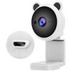 Airshi Plug and Play, Webcam con Microfono, Webcam Bianco/rosa Streaming Live Registrazione Video Streaming Live Videochiamate per PC Laptop (Bianco)