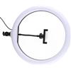 Qcwwy LED Selfie Ring Light da 13 Pollici Light USB Tappi per lo Streaming da Make -up Video Photography Live Selfie con Supporto per Telefono per Tutti i Muscoli Addominali Neri