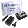 Trade-Shop OFFERTA im Set: fotocamera ad alte prestazioni Li-Ion batteria + Batteria Caricabatteria da auto con adattatore per auto per Cannon Elura 65 70 80 85 90 IXY DV 3 DV 5 EOS 350 D 400 D Digital N Kiss