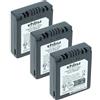 vhbw 3x batteria compatibile con Panasonic Lumix DMC-FZ10, DMC-FZ15, DMC-FC20, DMC-C20, DMC-FZ1B, DMC-FZ1 fotocamera (550mAh, 7,2V, Li-Ion)