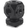 NovelGoal Staffa con foro a vite Magic Cubic Mount Adapter 1/4 3/8 compatibile con fotocamere GoPro DSLR Cage Flash Microfono Monitor Treppiede Staffa (Cold Shoe Cube E)