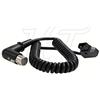 HangTon Connect D-tap XLR 4 pin femmina ad angolo retto cavo di alimentazione a spirale per Blackmagic URSA Mini fotocamera o monitor