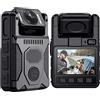 HPHPH M7 128GB GPS Fotocamera indossata dal corpo Mini fotocamera con obiettivo ruotabile di 180 ° con schermo a LED 4000mAh Videocamera for il corpo di registrazione Bike Cam