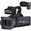 SEVEQIS Macchina fotografica digitale, Rilascio Videocamere for videocamera 4K Videocamera for webcam Fotocamera Ultra HD da 64 MP Zoom 18X 4.0quot;Videocamera touch screen(64G SD Card,RX200-mic)