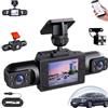 QYDZR Sistema di dash cam for auto con visualizzazione completa, registratore di guida con registrazione panoramica 1080P, dash cam for auto a 360 gradi wireless(4 LENSES)