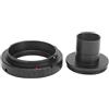 Mavaol Attatore per lenti 24,5 mm Accessori per telescopi ad anello T connetti la fotocamera SLR M42X0.75mm, controllo manuale Infinite Focus Black Metal