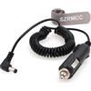 SZRMCC DC 5,5 x 2,1 mm Caricabatteria da auto 12 V 24 V Accendisigari Adattatore di ricarica per lettori DVD portatili, auto, camion, fotocamera bus, auto DVR (Right Angle dc2.5)