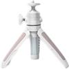 Generic Treppiede di estensione per action camera Insta360, mini selfie stick treppiede con supporto per smartphone, impugnatura portatile regolabile per action camera DJI (bianco)