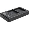 Plyisty Caricabatterie Doppio USB, Doppia Carica della Batteria NP W126 con Schermo LCD, Interfaccia di Tipo C, Supporto per Ricarica Mobile, Ricarica per Presa Interna