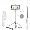 ZRDSZWZ Affidabile selfie stick treppiede Bluetooth, 3 in 1 estensibile Selfie Stick Treppiede con telecomando Bluetooth staccabile senza fili supporto per telefono compatibile con la maggior parte degli
