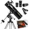 Omegon Telescopio Omegon N 150/750 EQ-3 | Per chi si avvicina all'osservazione del cielo profondo | Accessori completi | Facile da usare | Ottica con specchio grande | Telescopio astronomico