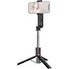Generic Hanzete - Bastone per selfie multifunzione, con asta telescopica, 7 sezioni, con clip per telefono, luce di riempimento staccabile e telecomando, compatibile con sistema Android 4.4/iOS 5.1