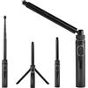 YUULNMOP Bullet Time - Treppiede rotante con bastone invisibile per selfie, per Insta360 X5/X4/X4 Air/X3/X2/X, per OSMO Pocket 3/360, 1/4 Thread Compact Selfie Stick e treppiede pieghevole da tavolo (tipo 2)