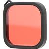 mlida Filtro per Immersione con Custodia Impermeabile, Filtro per Immersione Ad Alta Durezza, Colore Adeguato, Elevata Trasmissione della Luce per Action Camera (Filtro rosso)